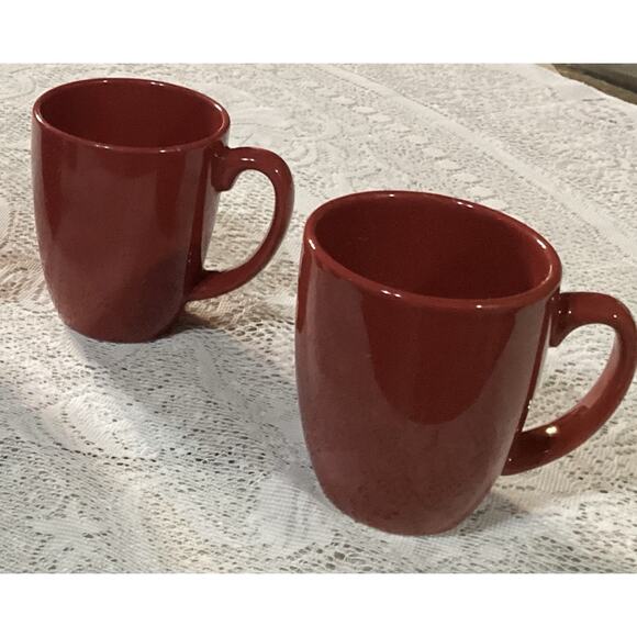 Corelle Coordinates Coffee Cups ~ Set Of 2 ~ Red - Picture 1 of 7